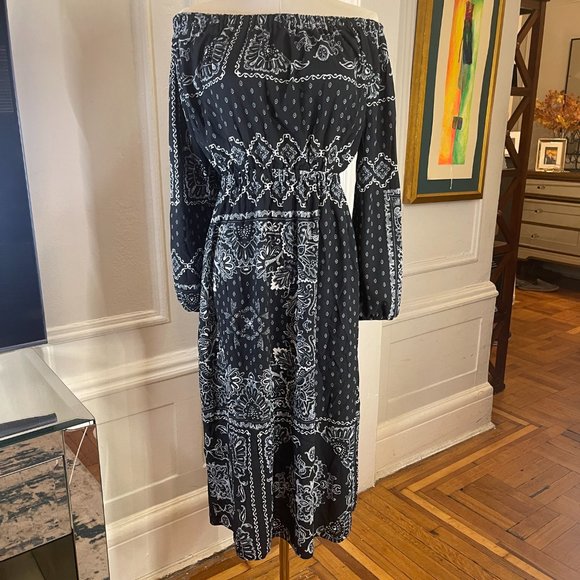 ASOS Festival Midi Dress in Paisley Scarf Print - Print / US 8 - Picture 4 of 7